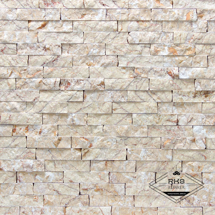 Фасадный камень Полоса - Мрамор Солнечный с прожилками в Старом Осколе